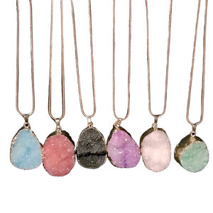 Druzy Crystal Quartz Statement Necklace